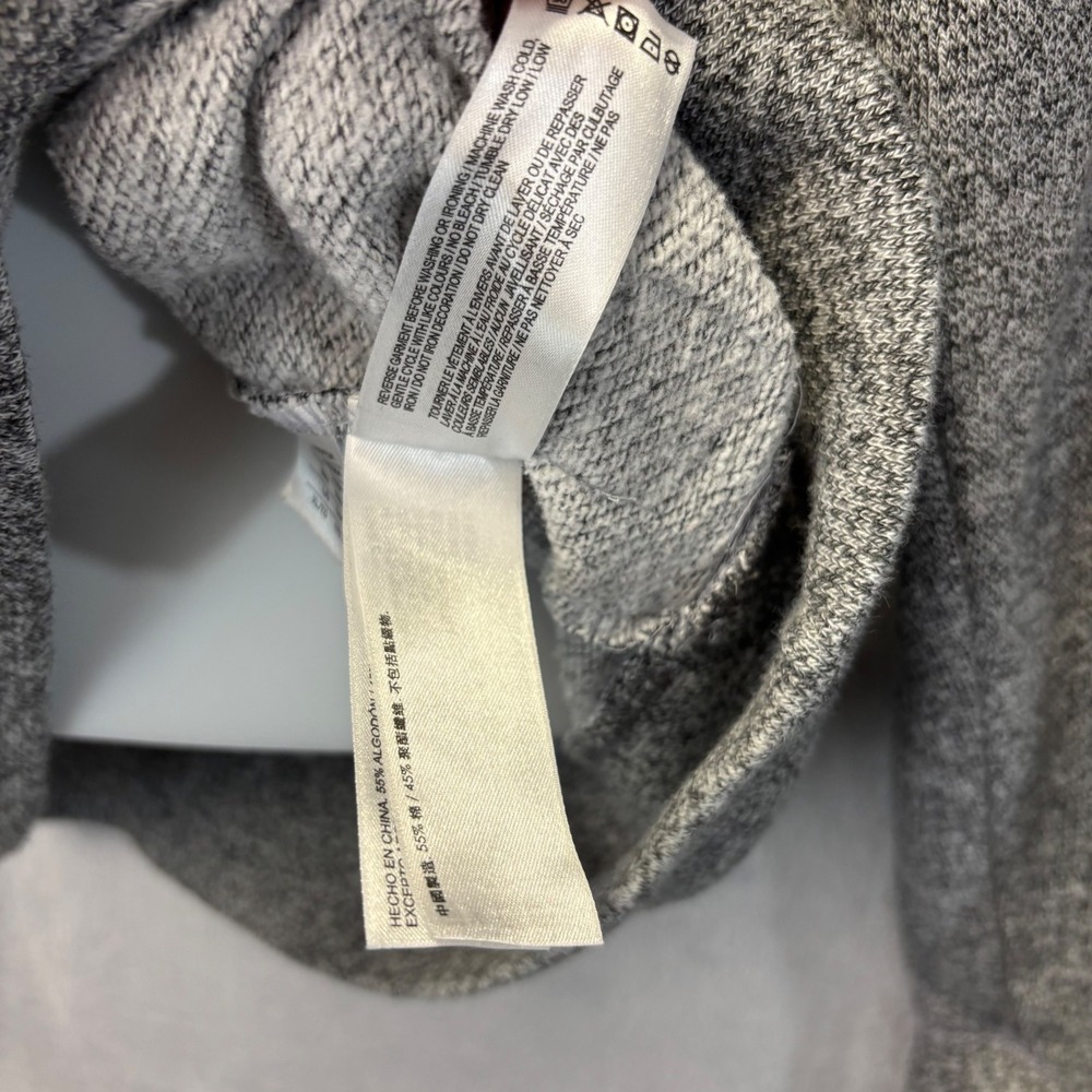 Roots 1/4 Zip Sweatshirt Womens Medium Gray Heathered Beaver Maple Leaf Casual - Picture 12 of 12